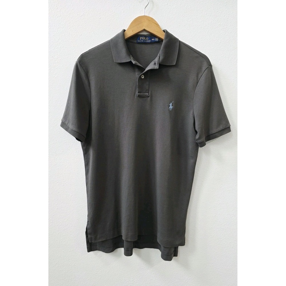 Polo Ralph Lauren Short Sleeve Polo Shirt Men's Size Medium Cotton Gray